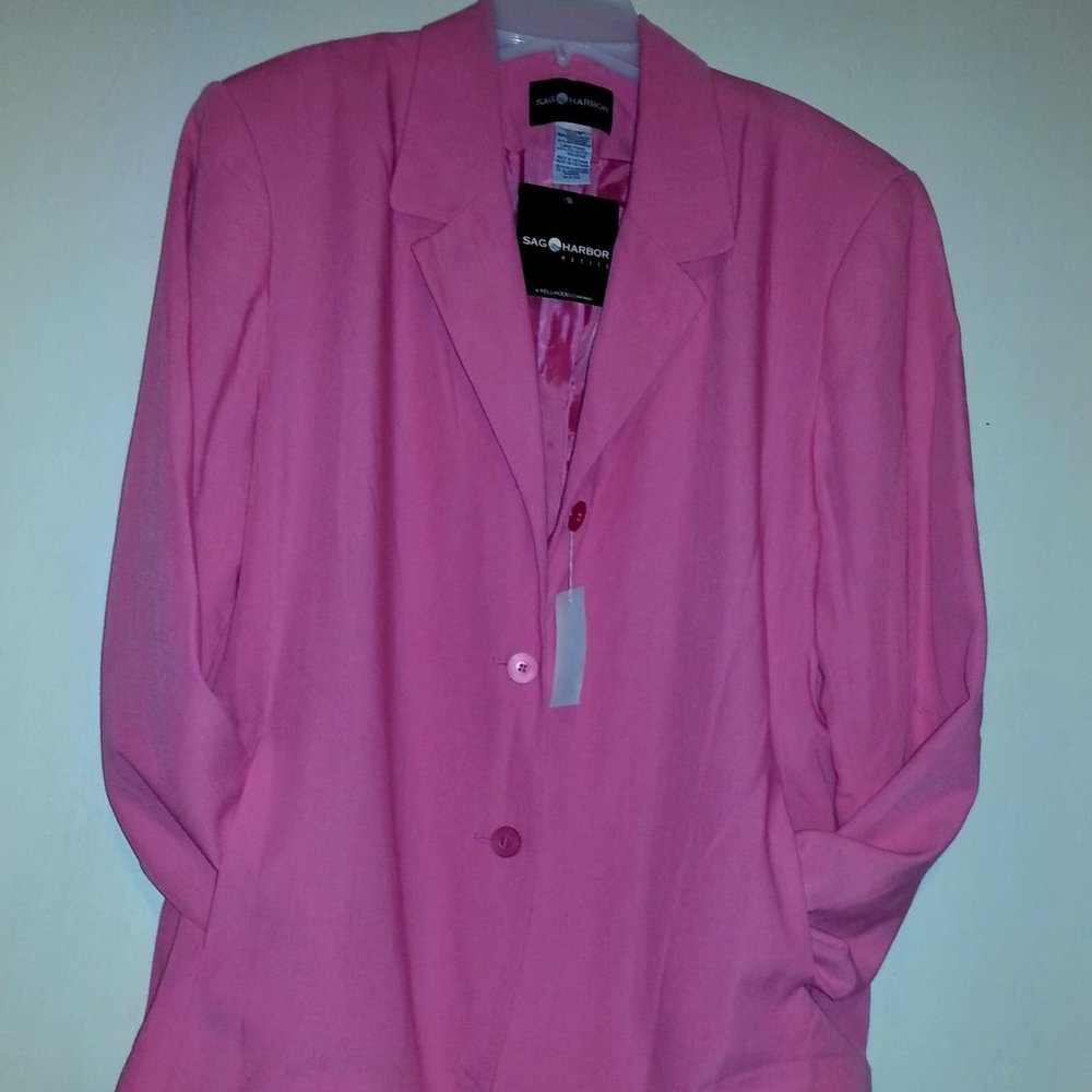 Sage Harbor Jackets/Blazer/suit pink Sz18 New